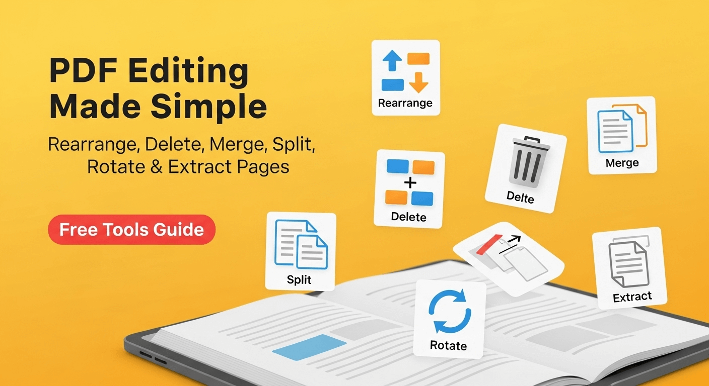 PDF Editing Made Simple: Rearrange, Delete, Merge, Split, Rotate & Extract Pages (Free Tools Guide)