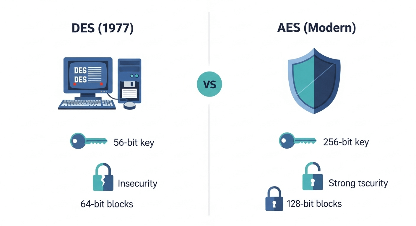 DES - AES comparison